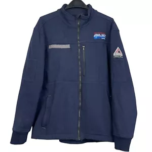 Bulwark Protective Apparel FR Mens XL Flame Resistant Cotton Work Jacket Navy - Picture 1 of 9