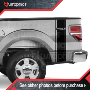 2 piezas calcomanías para Ford F150 plataforma trasera camión pegatinas rayas carreras - Imagen 1 de 3