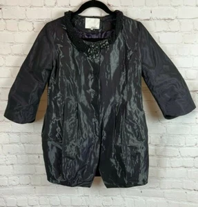 3.1 Phillip Lim beaded crystal neckline rain coat with tulip skirt jacket size M - Picture 1 of 11