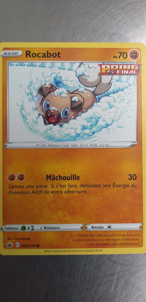 Pokémon Card Rocabot 086/198 Ice Age, From Booster, French - Image 1 of 1