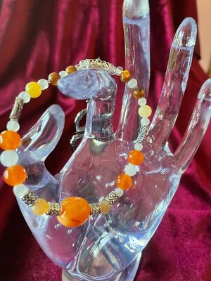 Natural Stone Wrist Elastic Keychain/Purse Charm - Image 1 of 4