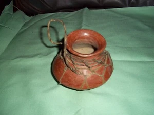 mexican pottery antique Mexico pottery Tarahumara water jug 5.5" wide 4.5" high - Picture 1 of 6