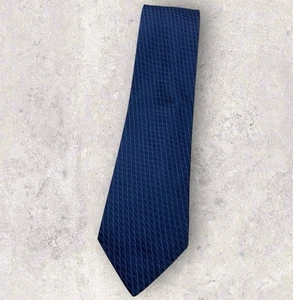 ERMENEGILDO ZEGNA Seidenkrawatte ITALIEN marineblau wechselnd blau geometrisch W: 3,6 Zoll gebraucht, in einwandfreiem Zustand - Bild 1 von 6