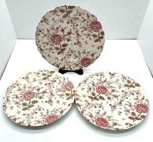 Johnson Brothers Porzellan Rose Chintz 3 runde Geschirr Teller 10" Abendessen Vintage UK - Bild 1 von 8