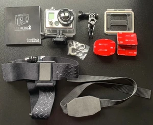 GoPro Hero 2 Camera w/ Accessories; Head Strap, Manual, Cases, & More *Like New* - Picture 1 of 9