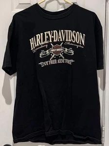 Harley-Davidson Live Free Die Free T-Shirt New Castle DE Military Style- Size XL - Picture 1 of 4