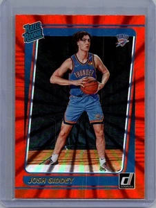 Tarjeta de novato 2021-22 Panini Donruss con clasificación RC holográfica láser naranja #202 Josh Giddey - Imagen 1 de 2