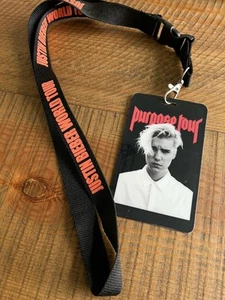 Justin Bieber Meet & Greet Staff Pass from the Purpose Tour Lanyard - Imagen 1 de 4