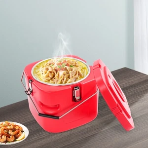 Contenedor de comida aislado portátil comercial 16L cubo de sopa aislado rojo - Imagen 1 de 16