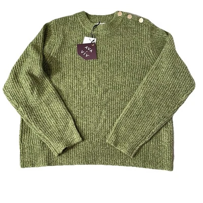 Ava & Viv Green Rib Knit Sweater Womens 2X NWT Pullover Super Soft Cozy Holiday - Image 1 of 4