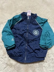 Vintage 90s Seattle Mariners Jacket Kids Size 12 Months Embroidered Full Zip  - Picture 1 of 5