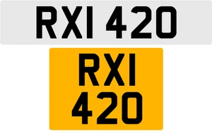 RXI 420 R 3x3 DATUMSLOSES PRIVATES NUMMERNSCHILD ROB ROY RICK RYAN RUS RUSSELL RILEY - Bild 1 von 1