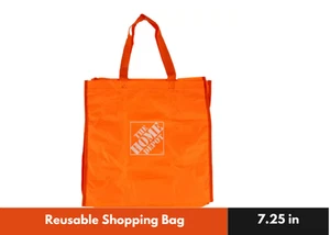 7.25 in. Reusable Shopping Bag, Orange - Picture 1 of 5