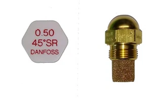 Boquilla de cabeza redonda Danfoss 0,50 gph Boquilla de quemador de aceite 45 grados SR, boquilla de aceite - Imagen 1 de 2