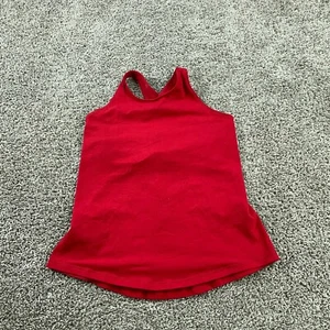 Lululemon Shirt Womens 4 Red Lightweight Sleeveless Gym Outdoors Ladies - Picture 1 of 8