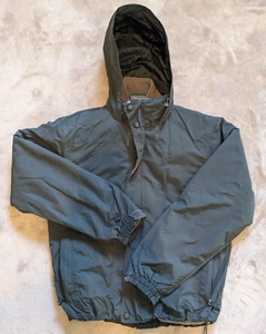 Vintage LL Bean Jacket Men's Small Forest Green Full Zip Hooded 0BCY9 90s Nice! - Picture 1 of 7