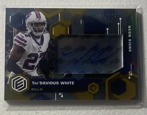 TRE’DAVIOUS WHITE - 2021 Elements Football - ORANGE NEON SIGNS *AUTO* #’d 13/125 - Picture 1 of 4