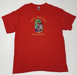 New Orleans French Quarter T-Shirt Erwachsene Large bestickt Gildan schwere Baumwolle - Bild 1 von 6