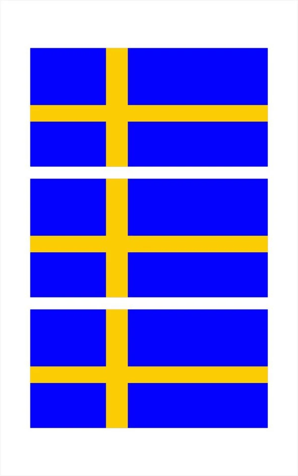 3 - Sweden Swedish Flag Hard Hat Biker Helmet Sticker Decal HS1022 - Image 1 of 1