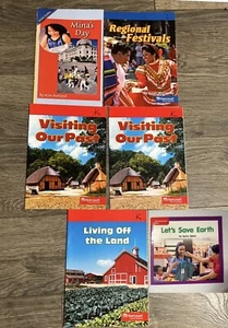 Lot Of 6 History & social studies readers books Harcourt Elementary Homeschool - Picture 1 of 5