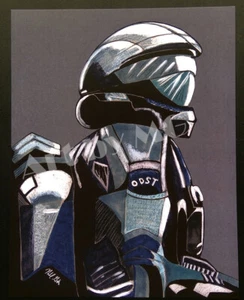Microsoft Halo Videospiel ODST Spartan hochwertiger Kunstdruck 11x14 - Bild 1 von 1