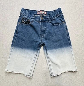VINTAGE Chams Shorts Boys 10 Blue Denim Baggy Streetwear Jorts Y2K Kids Youth - Picture 1 of 12