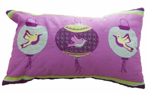 Butterfly Lantern Cushion Decorative Scatter Pillow Purple Birds Birdie Bird New - Picture 1 of 1