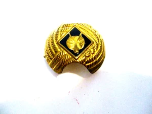 BSA BOY SCOUTS OF AMERICA VINTAGE CUB SCOUTS NECKERCHIEF SCARF SLIDE TIE CLIP - Picture 1 of 3