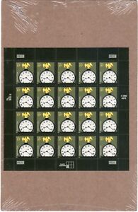 Scott #3757b Classic American Clock Sheet of 20 Stamps - Sealed Brown