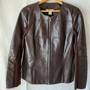 Nygard Collection Leather Jacket Women’s Medium 10-12 Dark Brown Nvgard - Picture 1 of 11
