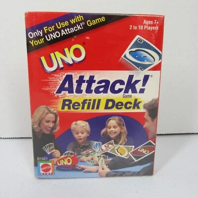 Mattel UNO Attack Refill Deck 112 Game Replacement Cards 2002 NEW Sealed - Image 1 of 4