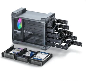 Yottamaster 5 Bay External Hard Drive Enclosure for 2.5" & 3.5" SATA HDD/SSD RGB - Picture 1 of 6