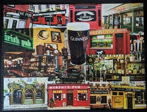 White Mountain IRISH PUBS 550 pc Jigsaw Puzzle COMPLETE Beer Guinness Ale - Picture 1 of 13