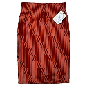 Womens Pencil Skirt Elastic Waist Small (6-8) Geometric Work Church Stretch NWT - Picture 1 of 10