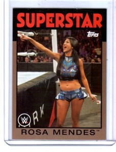 WWE Rosa Mendes #52 2016 Topps Heritage Bronze Parallel Card SN 76 of 99