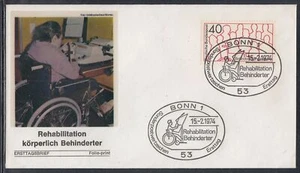 Germany Scott 1133 Folio FDC - Handicapped Rehabilitation - Picture 1 of 1