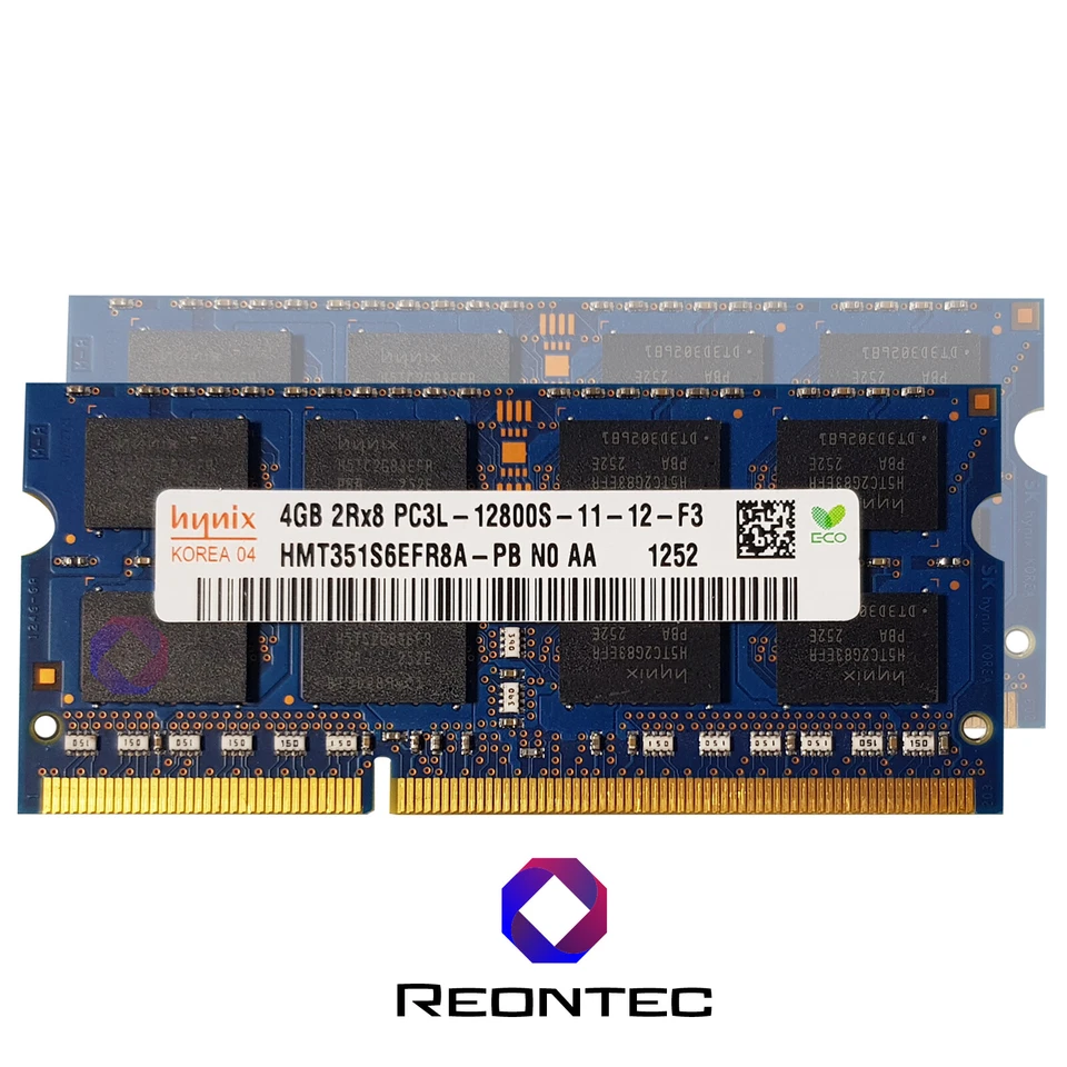 4GB Laptop Ram Hynix PC3L-12800S DDR3L HMT351S6EFR8A-PB Memoria - Immagine 1 di 1