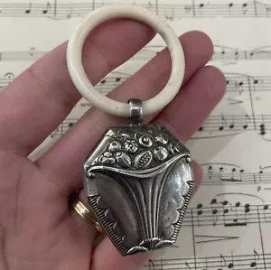 Antike französische Jugendstil Sterling Silber Baby Rassel Früchte um 1900 - Bild 1 von 4