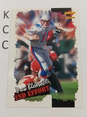 1996 Score NFL #248 Drew Bledsoe New England Patriots 2nd Effort - Image 1 of 2