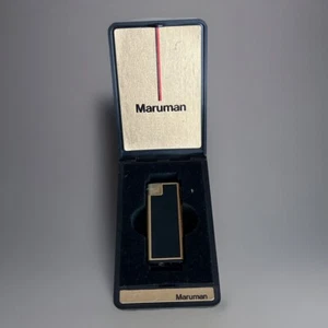 Accendino a butano vintage Art Blaze By Maruman funzionante nero oro AP02 Giappone - Foto 1 di 6