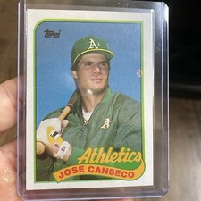 1989 Topps Jose Canseco #500 *ERROR CARD* STATS CUTOFF and INK ERROR *MINT! RARE