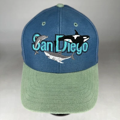 Gift Creations Inc San Diego Hat Adult Hook Loop California Shark Whale Dolphin - Image 1 of 4