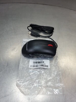 LENOVO 45J4889 USB 2 BUTTON BLACK WIRED OPTICAL COMPUTER MOUSE.               2A - Image 1 of 2