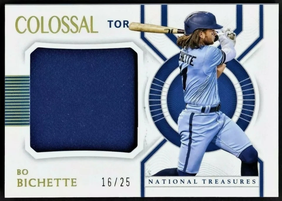 2021 National Treasures BO BICHETTE Colossal Materials Holo Gold /25 - Image 1 of 2