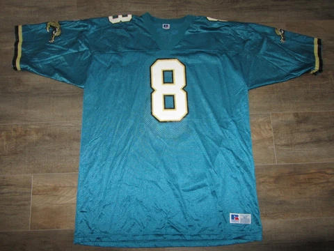 Jacksonville Jaguars Mark Brunell Russell Athletic NFL Football Jersey 52 Teal Cover
