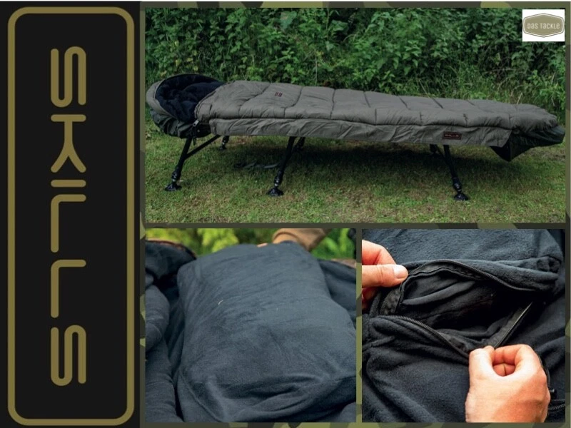 Skills Tackle Karpfenangeln Schlafsack 5 SEASON Fleece gefüttert Nash Solar Fox