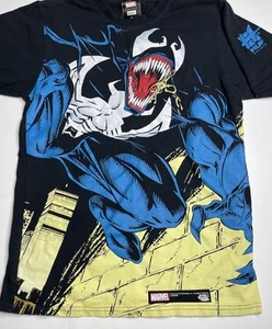 Huf x Marvel Venom All Over Print AOP Crew Neck black shirt men's Sz Small - Picture 1 of 8