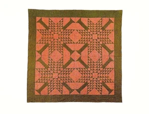 Postkarte Quilts von Lancaster County PA, zusammengesetzter Quilt, 1863 Amish Volkskunst NrMNT - Bild 1 von 1