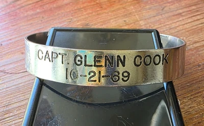Vintage Vietnam War MIA POW Bracelet - CAPT Glenn Cook 10/21/69 - Image 1 of 3