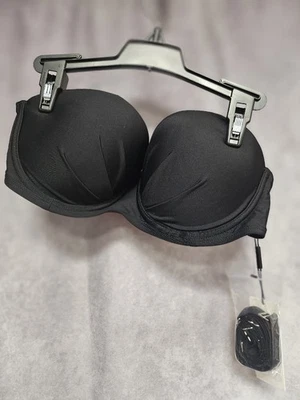 Top de bikini para mujer Calvin Klein negro moldeado con aros balconette talla M (S98) Foto 1 de 3